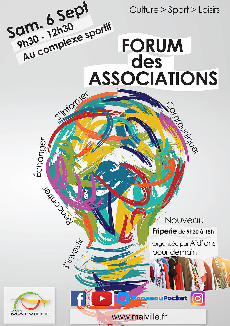 affiche du forum des associations de malville 2025