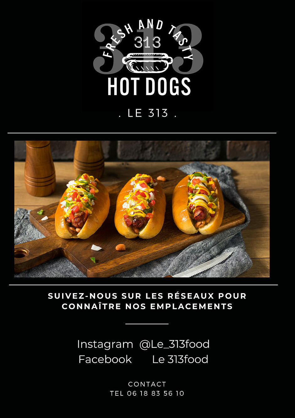 affiche du 313 food truck