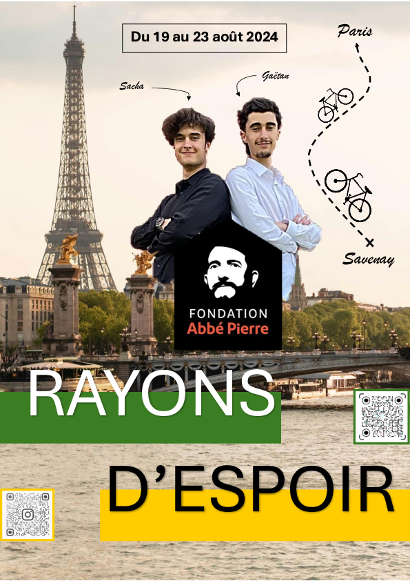 affiche du projet rayon d'espoir avec les réseaux sociaux